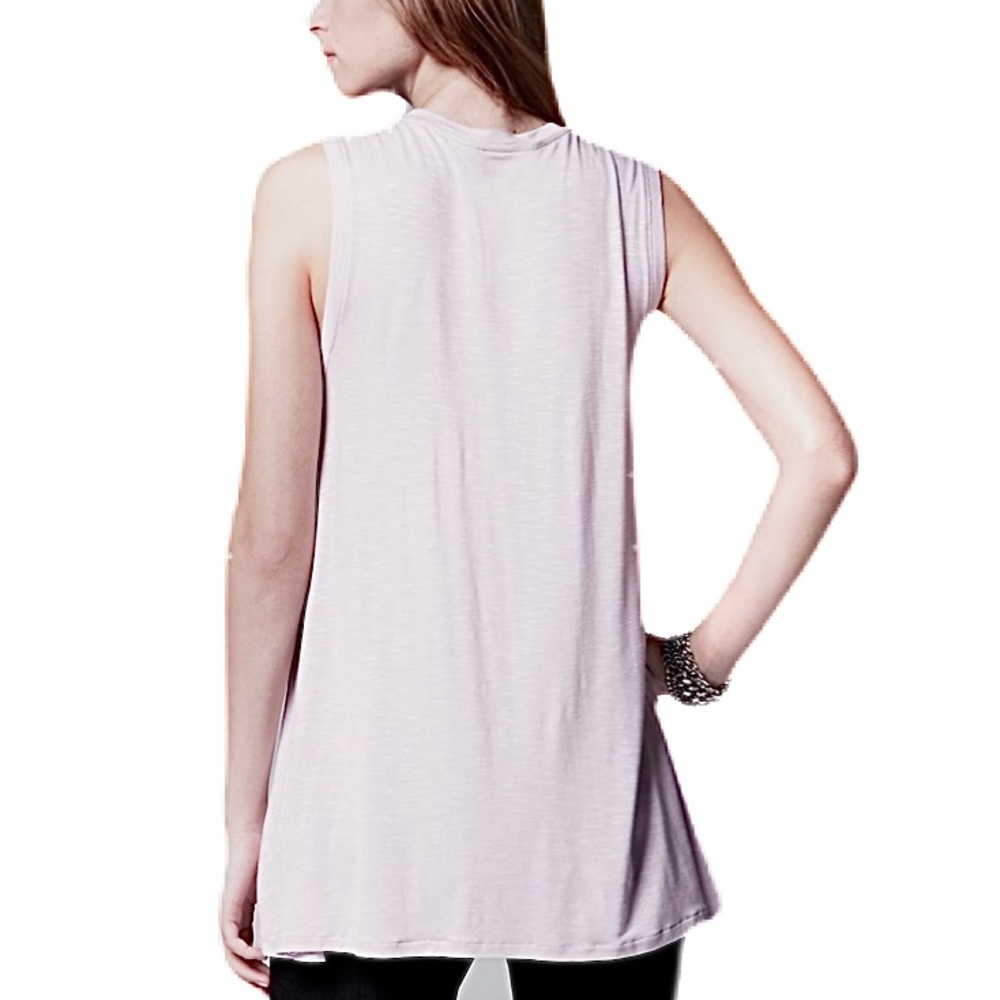 Simply Vera Vera Wang White Pintuck Flowy Tank Top Size MP - Picture 4 of 7